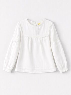 Boden Girls Lace Top Size 9 10 Years Cottage Fairy Coquette White